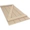 Ekena Millwork Rustic Four Board Joined Board-n-Batten Sandblasted Faux Wood Shutters w/Z-Board, 22W x 46H, PR SHUBJZ22X46SDPR - alternate 19
